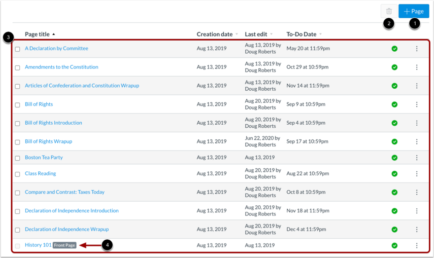 Page Index in Canvas