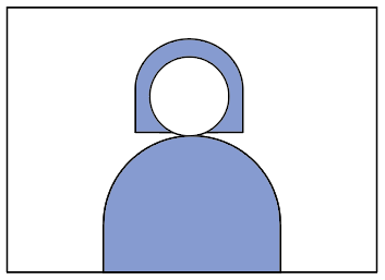 an illustration of a person, to show that this recording option is for people who want to appear on camera